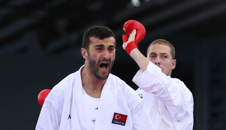 Ugur Aktas earned one of five golds for Turkey at the WKF Karate 1-Series A event in Santiago ©WKF