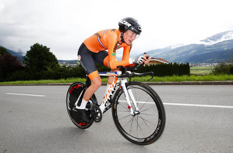 Rozemarijn Ammerlaan of The Netherlands won the women's junior individual time trial at the UCI Road World Championships in Innsbruck today ©UCI