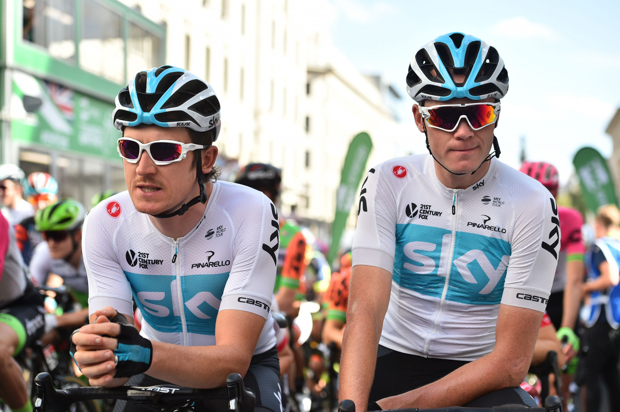 Britain's Geraint Thomas and Chris Froome are among the leading riders to sign the letter calling for the election to be postponed ©Getty Images