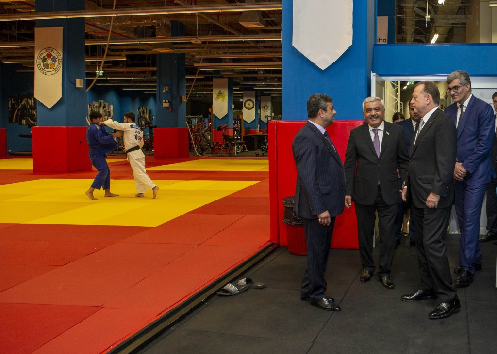 The delegation also toured the current national training centre where the country's top judoka were training ©IJF