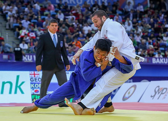 Guham had to battle the world number one Georgia's Varlam Liparteliani to claim gold in five minutes of extra time ©IJF