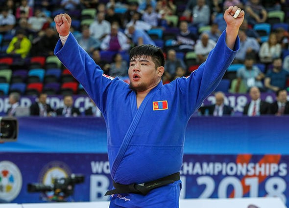 Mongolia's Duurenbayar Ulziibayar took bronze over Lukas Krpalek ©IJF