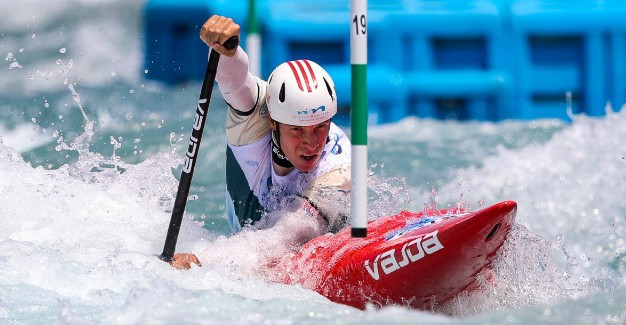 Slovakia's Michal Martikán was the fastest qualifier in the men's C1 heats ©ICF