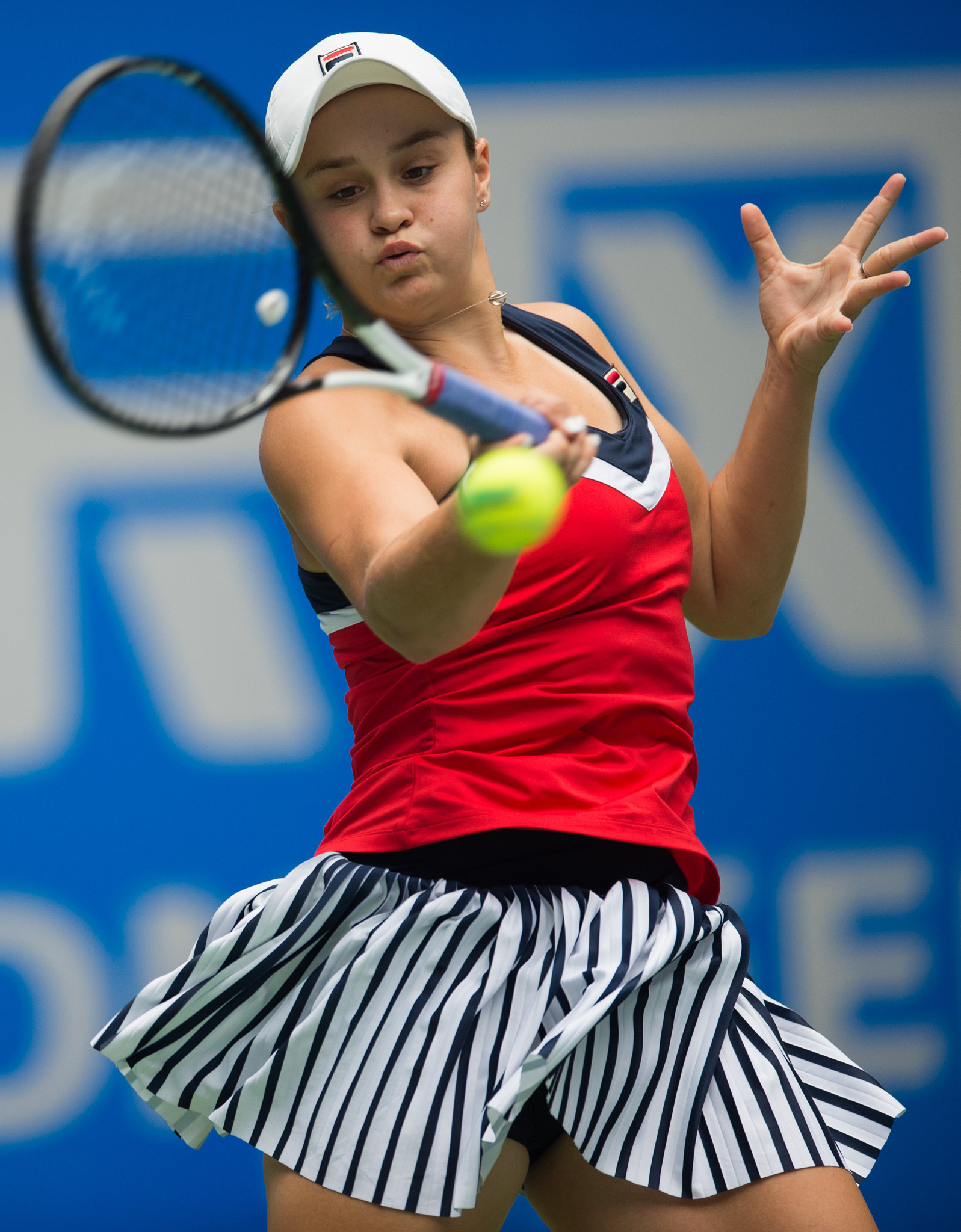 Australia's Ashleigh Barty, the only remaining seed in the WTA Wuhan Open, en-route to the semi-finals today ©Getty Images  