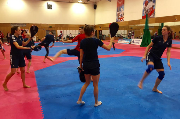 GB Taekwondo athletes were put through their paces today at the national governing body's Academy