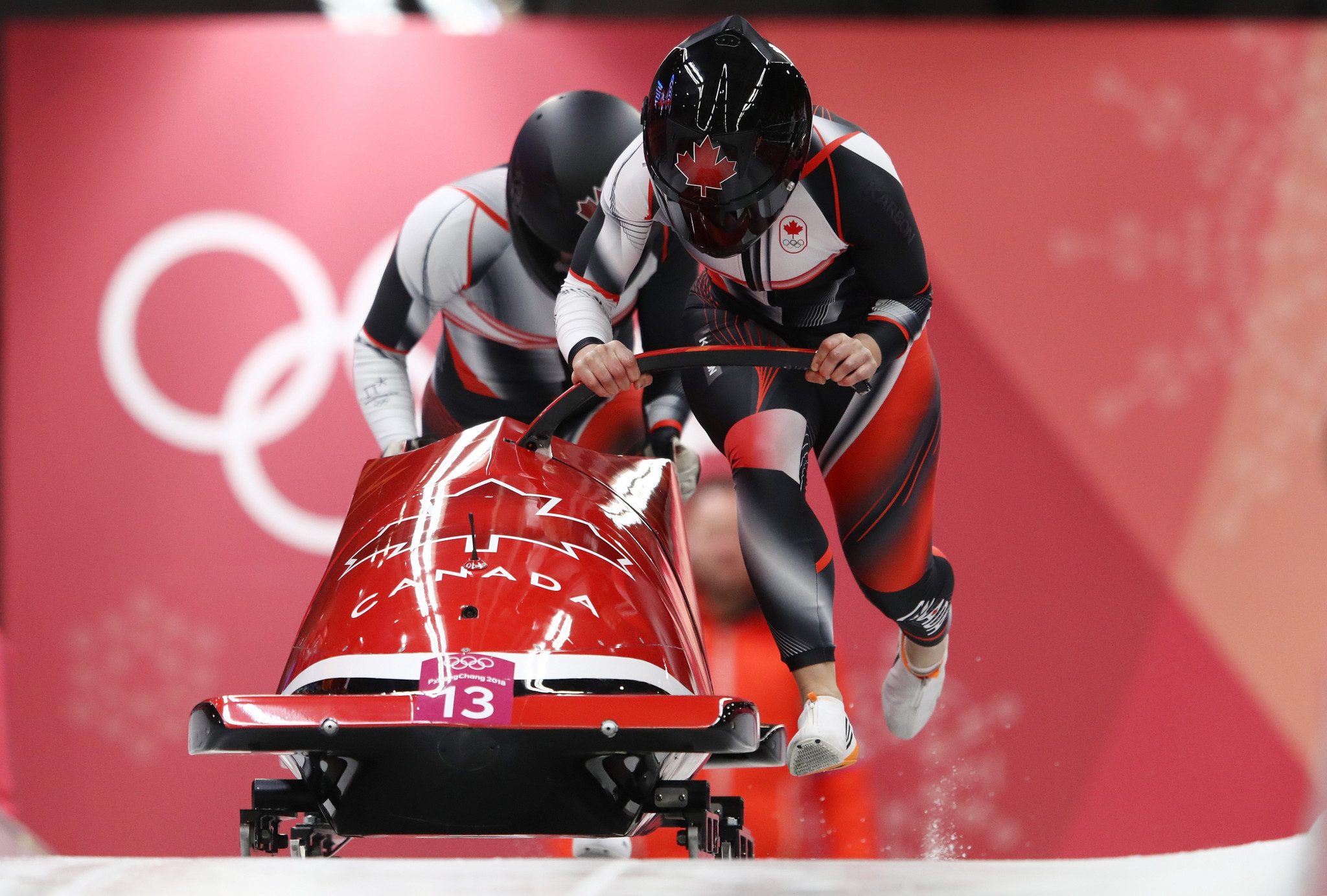 Melissa Lotholz was a brakewoman as part of a partnership with Christine de Bruin at Pyeongchang 2018 ©Getty Images