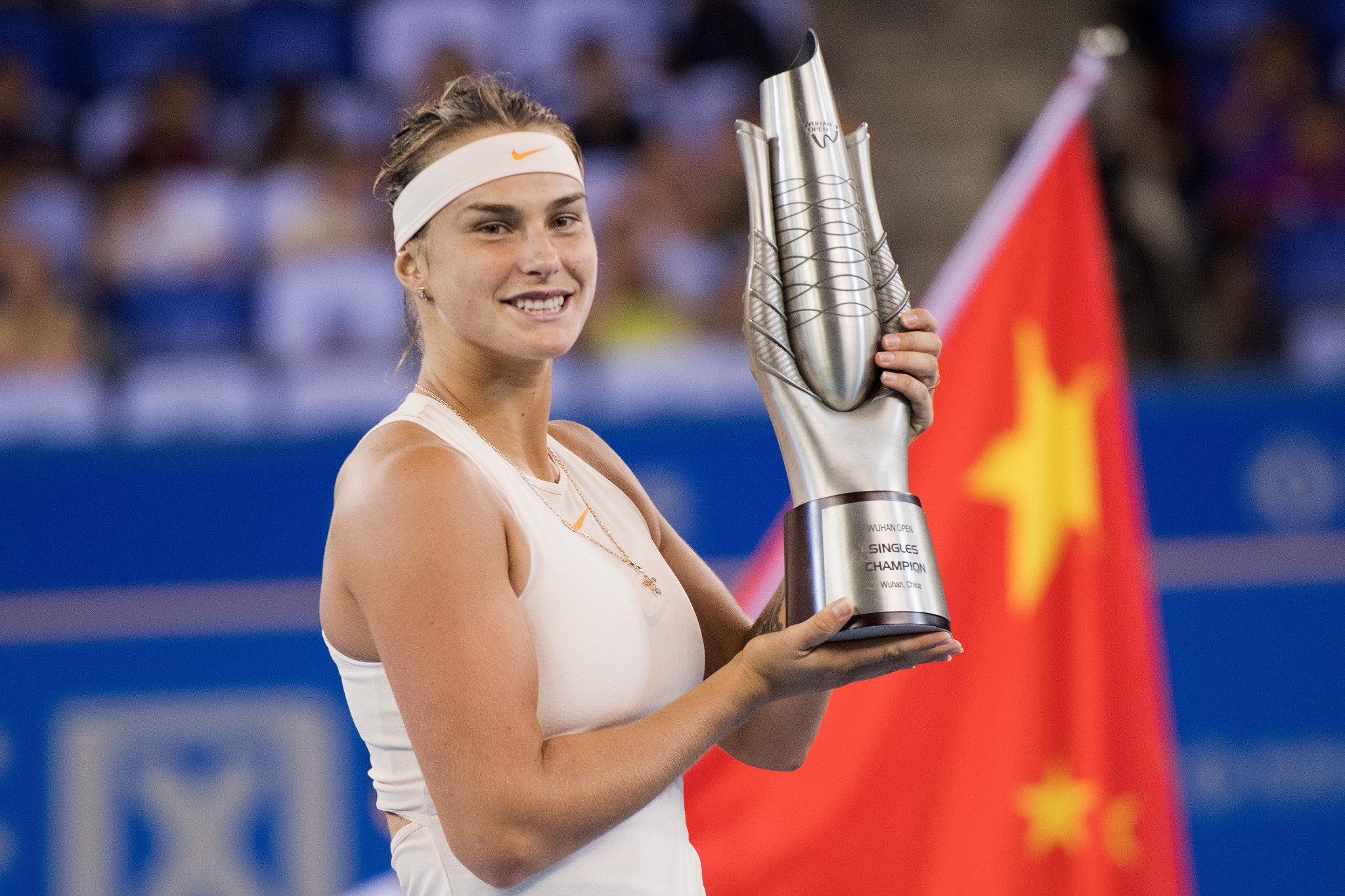 Twenty-year-old Aryna Sabalenka won the Wuhan Open ©Getty Images