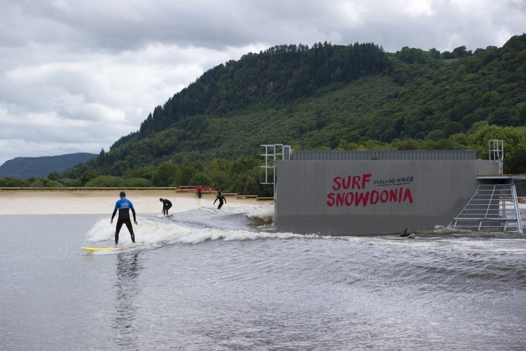 An inland surf lagoon similar to the one in Snowdonia could be utilised in the Japanese capital ©AFP/Getty Images