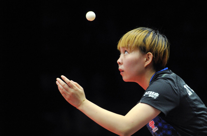 China's Zhu Yuling, defending champion in the ITTF Women's World Cup at Chengdu, had no answer in the final to the power and skill of her compatriot Ding Ning, the Olympic and world champion ©ITTF