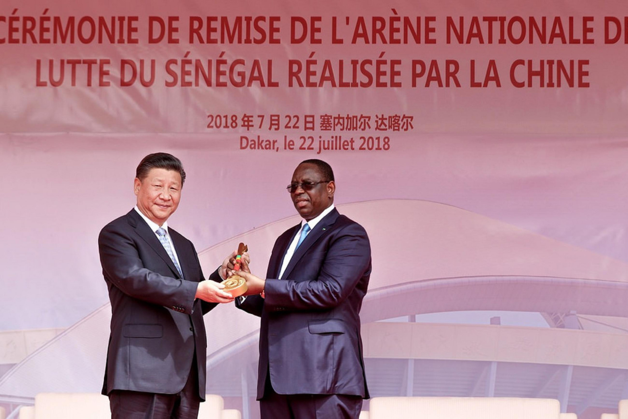 China's President Xi Jinping attended the grand opening of the Wrestling Arena of Senegal ©UWW