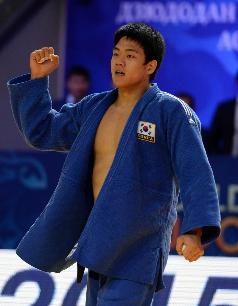 Gwak Dong Han will be among world champions present in the Uzbek capital ©AFP/Getty Images
