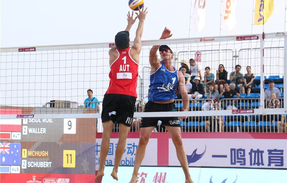 Austria's Robin Seidl and Philipp Waller won both of their matches in the men's event today ©FIVB