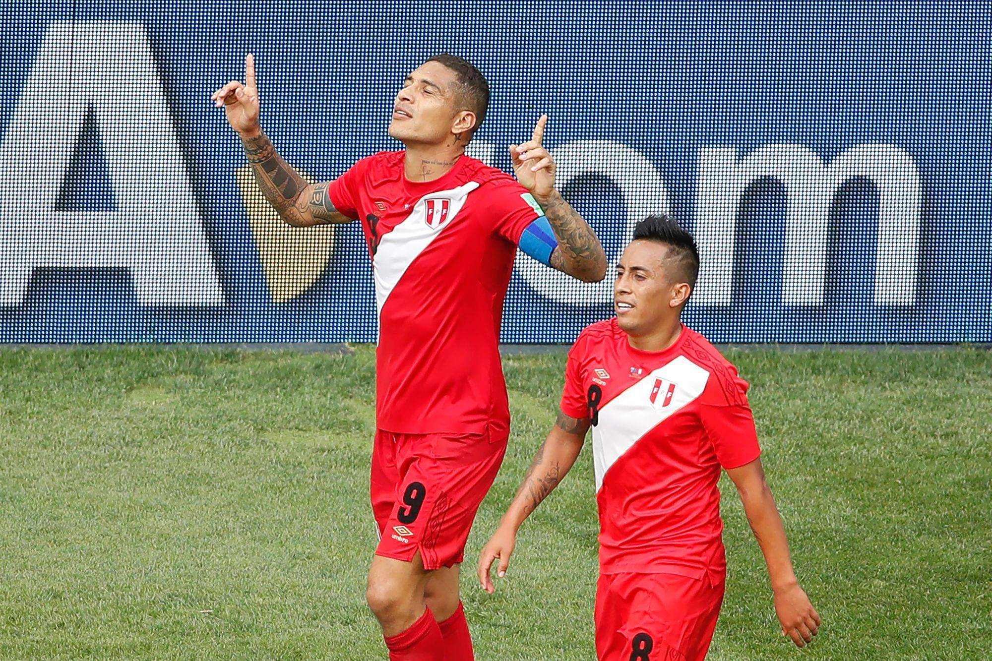 Having had his ban temporarily frozen, Paolo Guerrero scored in Peru's 2-0 FIFA World Cup win over Australia ©Getty Images