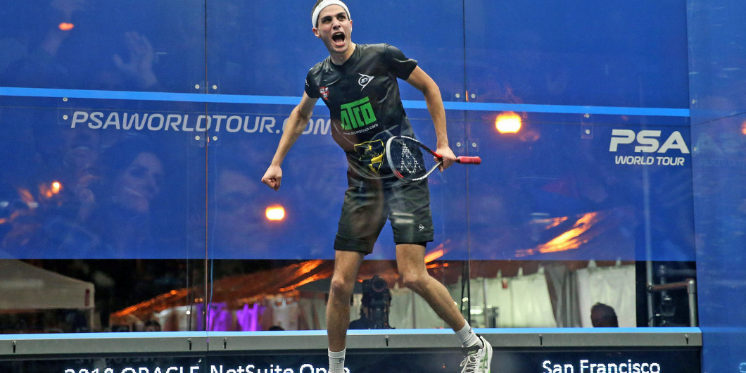 Egypt's Ali Farag fought back from the brink of defeat to overcome Frenchman Gregory Gaultier and reach the final in San Francisco ©PSA