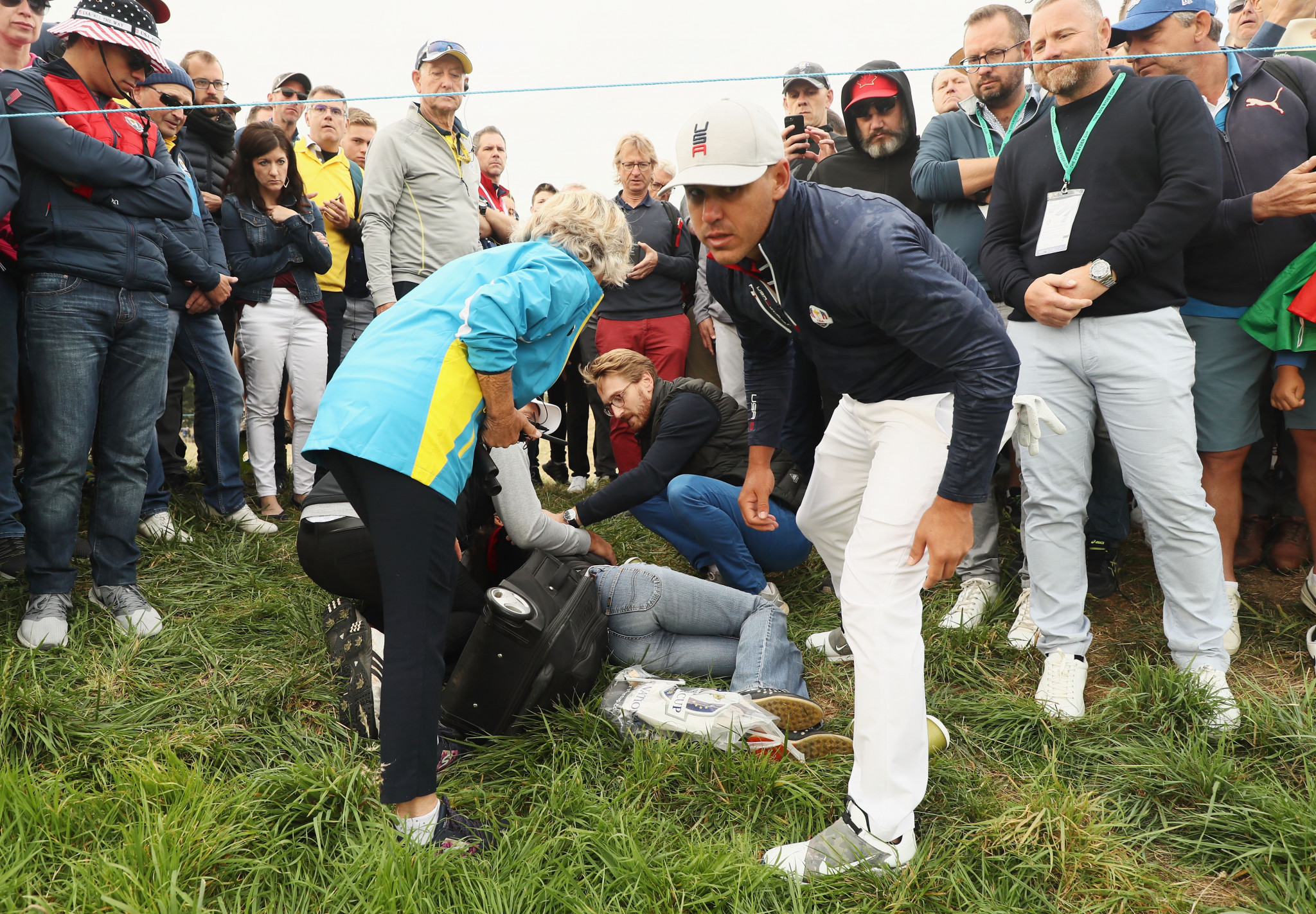 Brooks Koepka signed a glove and gave it to Corine Remande at the time of the incident ©Getty Images