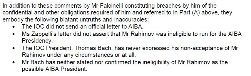 Terry Smith made the claims in a letter sent to fellow members of AIBA's Executive Committee ©ITG