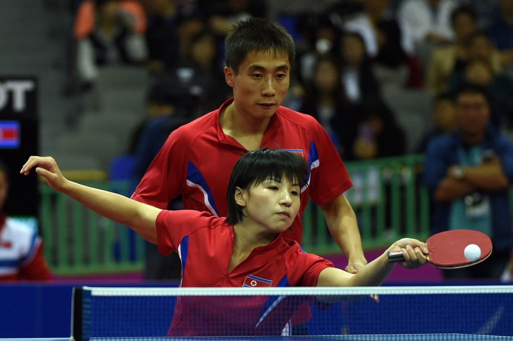 Kim Hyok-bong and Kim Jong look on course to successfully defend their mixed doubles crown in Suzhou