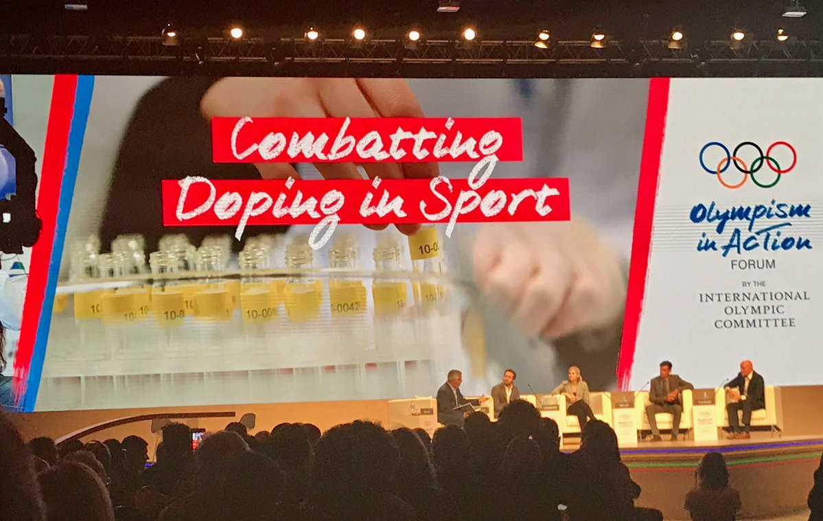 A combatting doping in sport panel was held at the Olympism in Action Forum ©Twitter