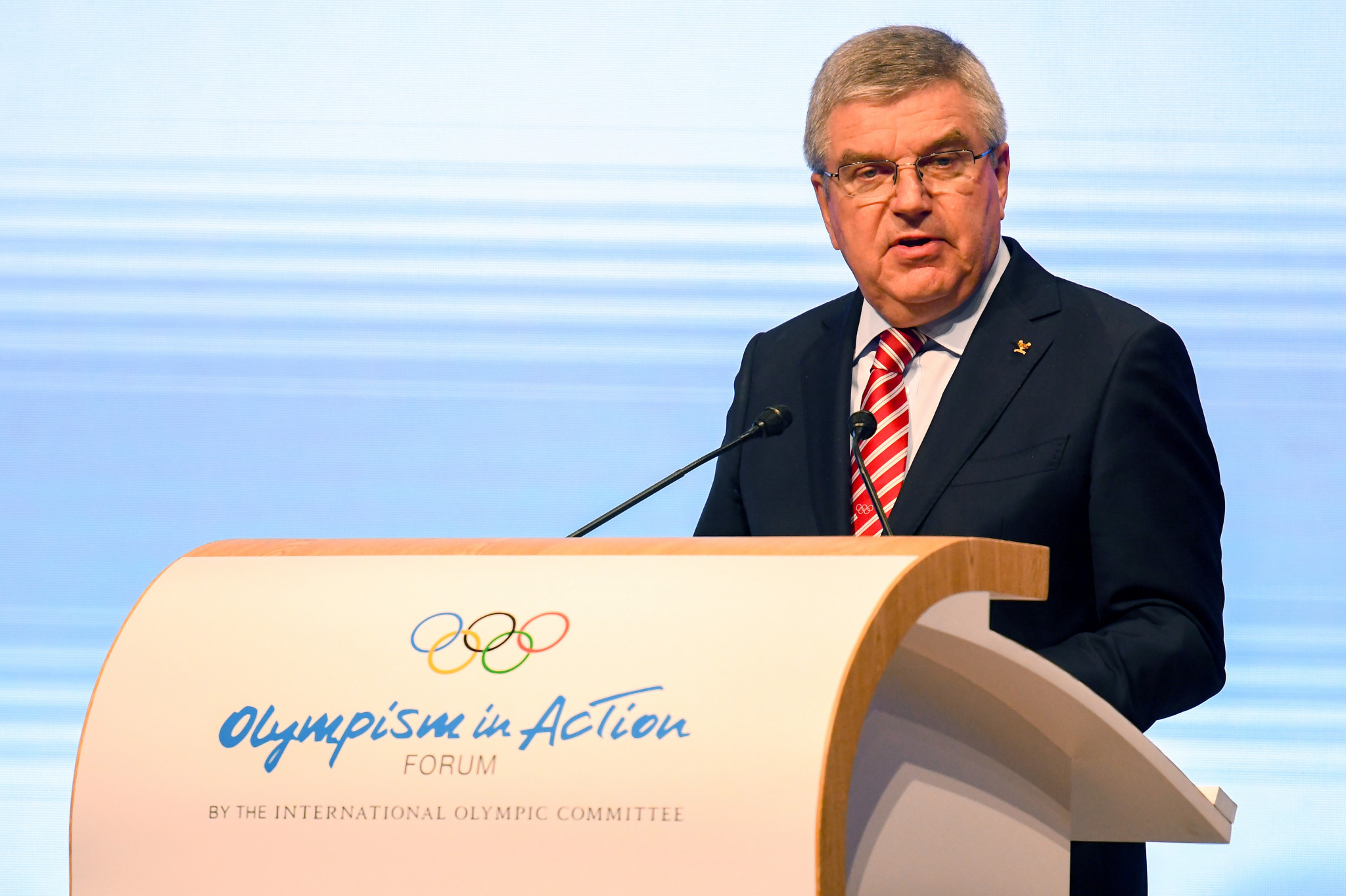 IOC President Thomas Bach opened the Forum ©Getty Images