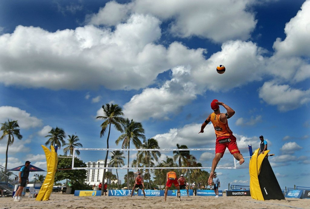 Action took place in a picturesque venue in Fort Lauderdale ©FIVB