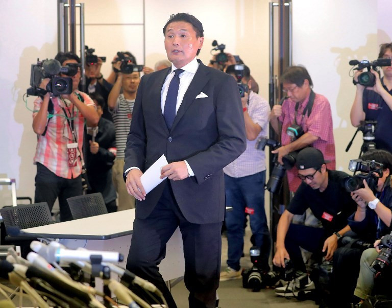 Former Japanese grand champion Takanohana has been at the centre of a scandal involving sumo and was forced to resign after one of his wrestlers was brutally beaten in a drunken brawl with another fighter ©Getty Images