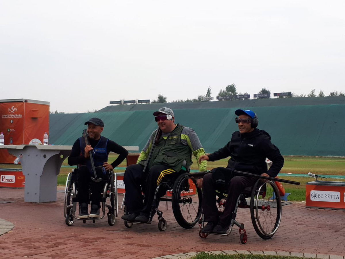 Brydon Scottie became one of the first champions of the Para-Trap Shooting World Championships in Lonato when he won the PT1 Trap Mixed Seated SG-S event with 36 points ©Shooting Para Sport