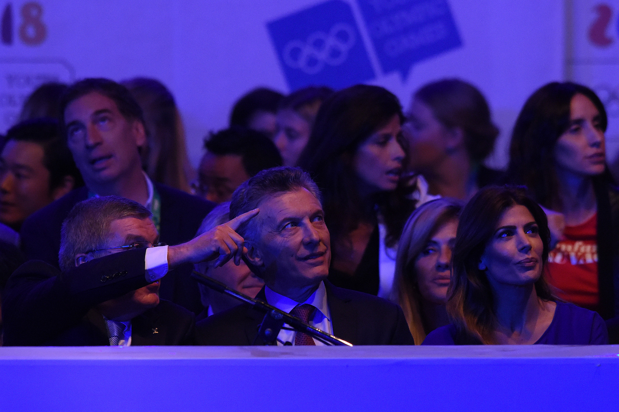 IOC President Thomas Bach was joined by Argentinian President Mauricio Macri at the Ceremony ©Getty Images