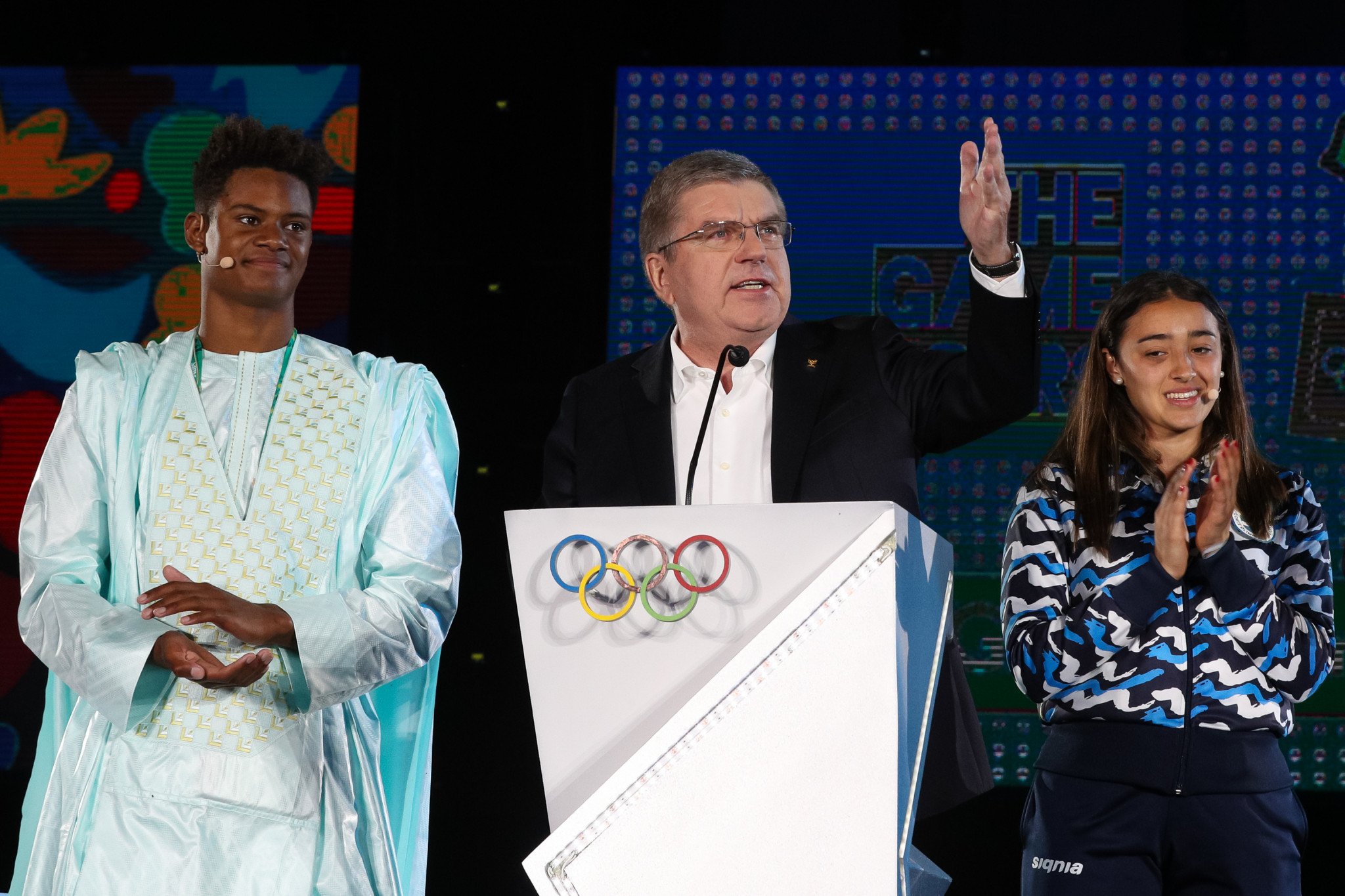 IOC President Thomas Bach thanked Argentina and Buenos Aires during his speech at the ceremony ©Getty Images