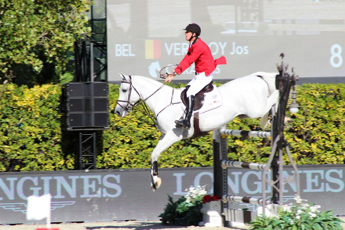 Belgium's Jos Verlooy rode Caracas in the Jumping Nations Cup Final in Barcelona ©CSIO Barcelona/Twitter