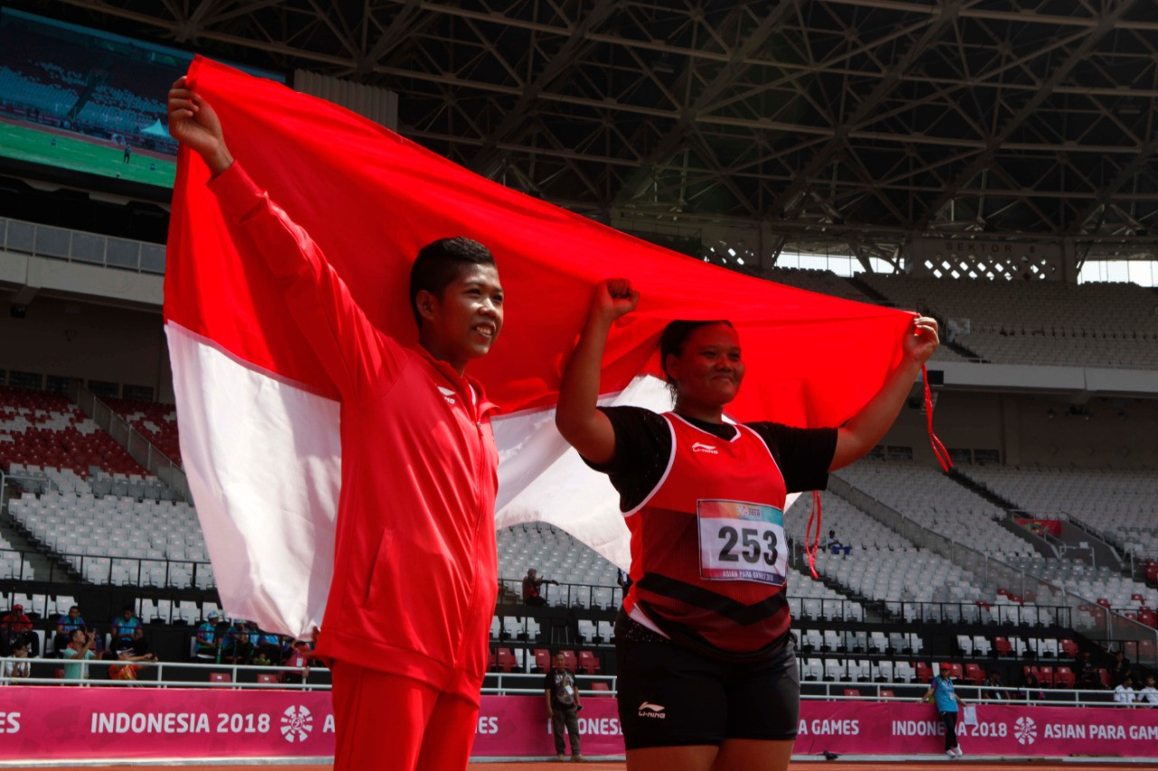 Hosts Indonesia won the Asian Para Games gold medal in the F20 women's shot put as Suparniyati threw the furthest in front of her home fans at the at the Gelora Bung Karno Stadium ©Asian Para Games