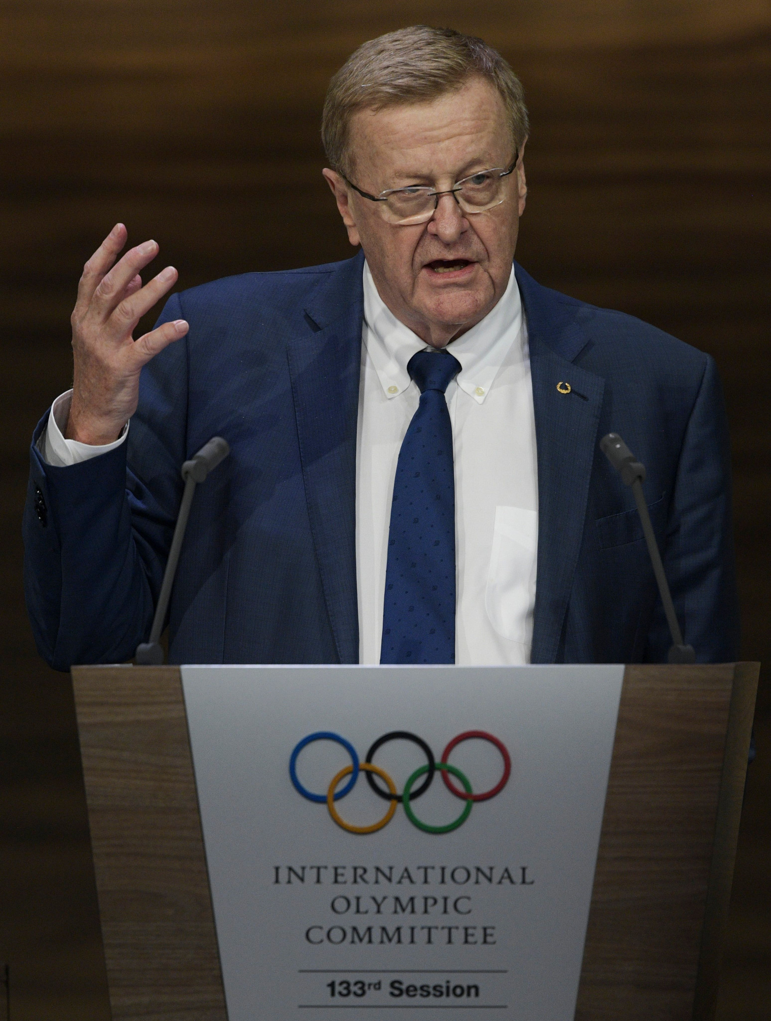 A report on Tokyo 2020 was presented at the IOC Session by John Coates ©Getty Images