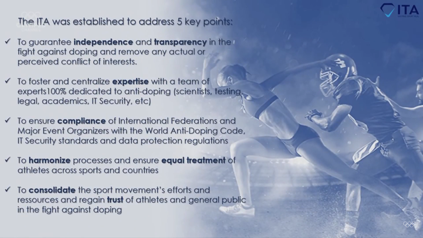 The ITA outlined five key aims to the IOC Session ©ITA