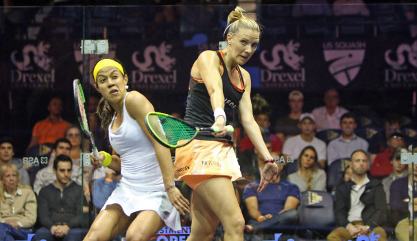 Laura Massaro of England beat Malaysia's Nicol David in five games at the PSA US Open ©PSA World Tour