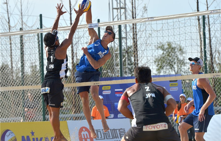 Brazil and Russia star in qualification round of FIVB Beach Yangzhou Open