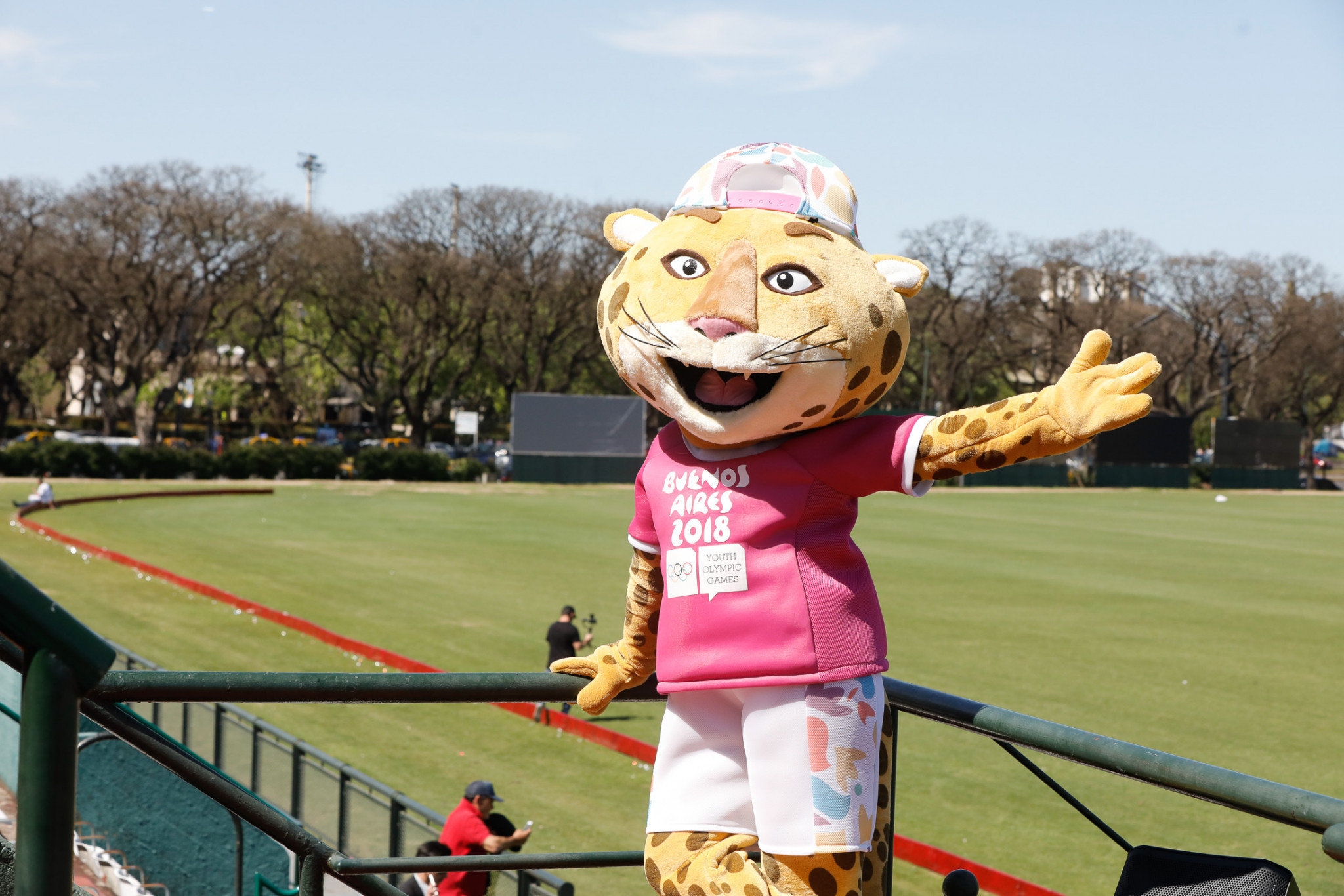 Pandi, the official mascot, has been seen at venues throughout the day ©Buenos Aires 2018