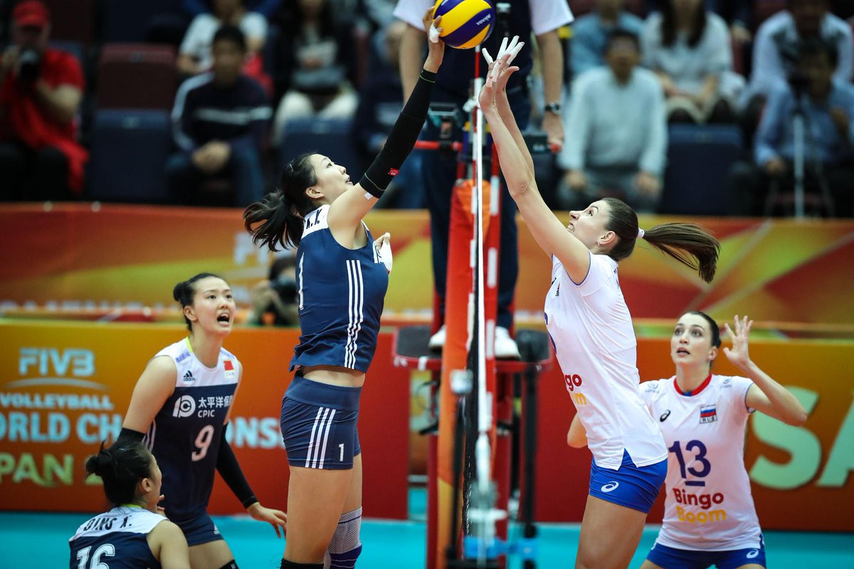 China eliminated Russia from the competition after winning 3-1 ©FIVB/Twitter
