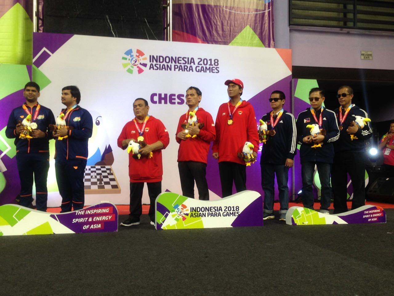 Hosts Indonesia won 11 gold medals in the chess ©Asian Para Games