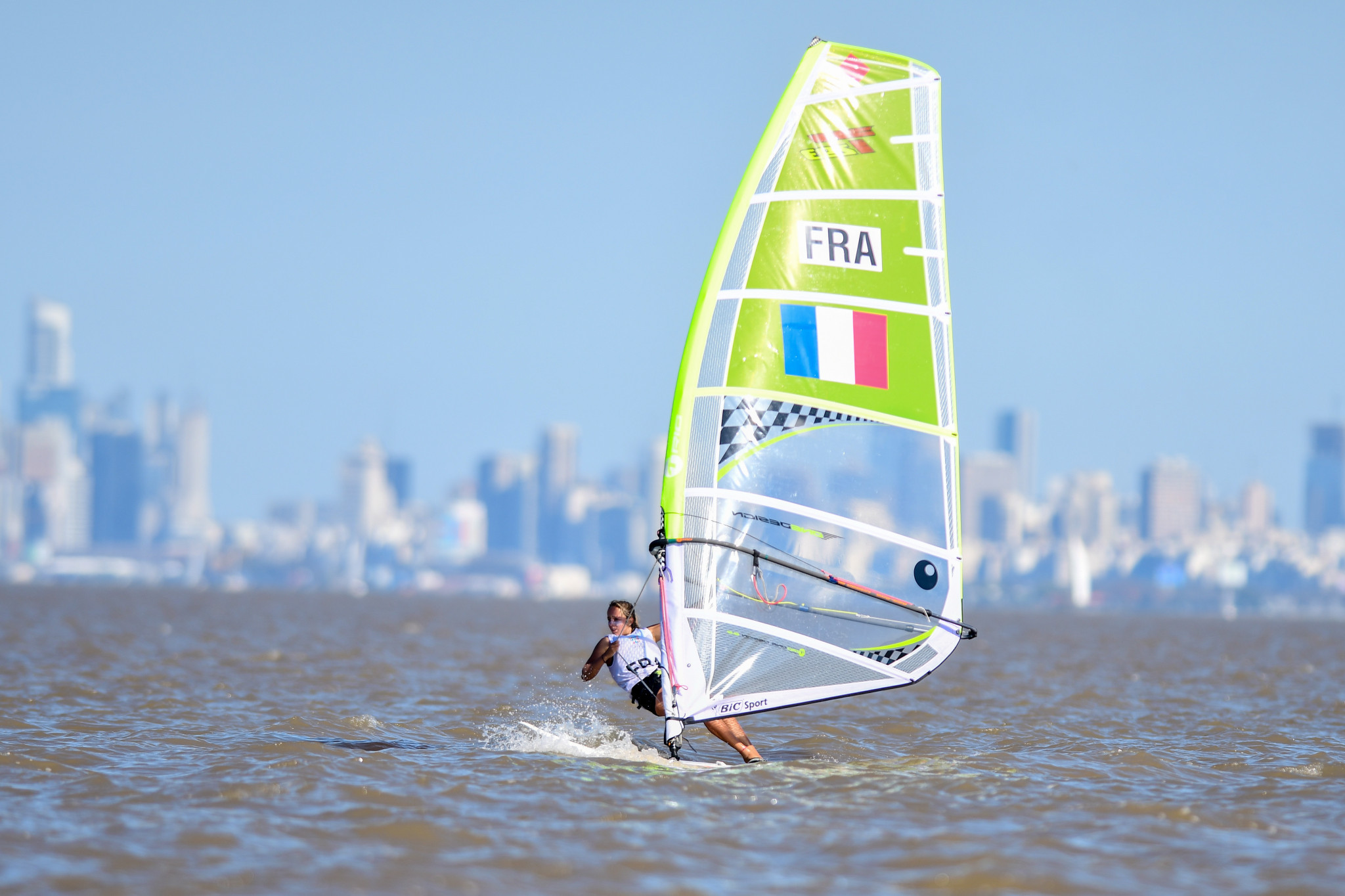 Giorgia Speciale struck gold in the women's windsurfing event ©Getty Images