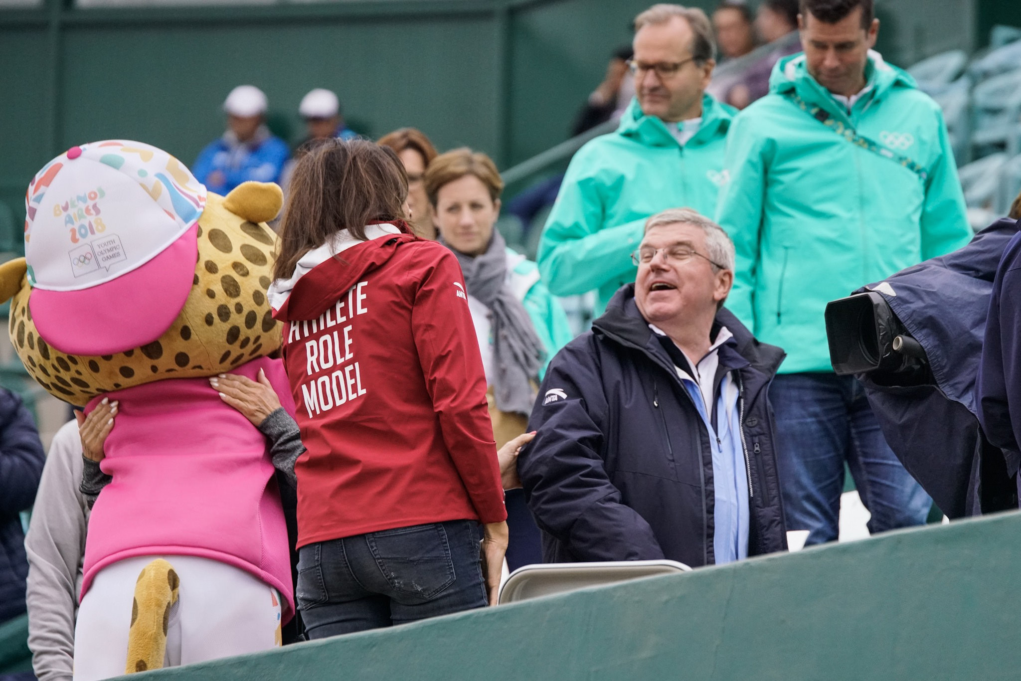 IOC President Thomas Bach was among the attendees at the tennis event today ©Buenos Aires 2018