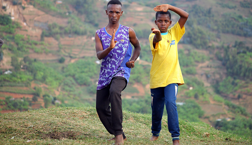 The Taekwondo Humanitarian Foundation trains refugees in the Kiziba and Mahama camps in Rwanda ©THF