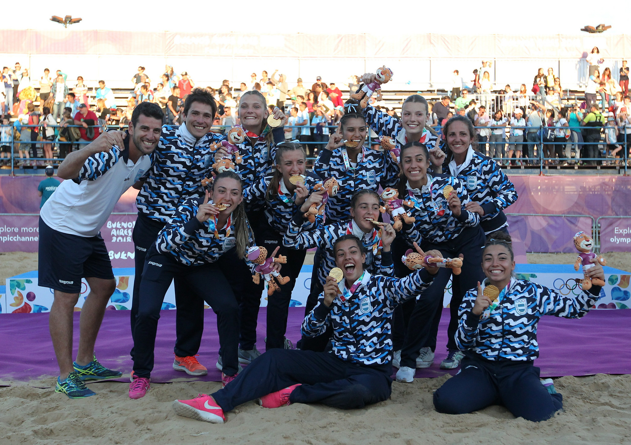 Argentina's women won the beach handball gold medal ©Buenos Aires 2018