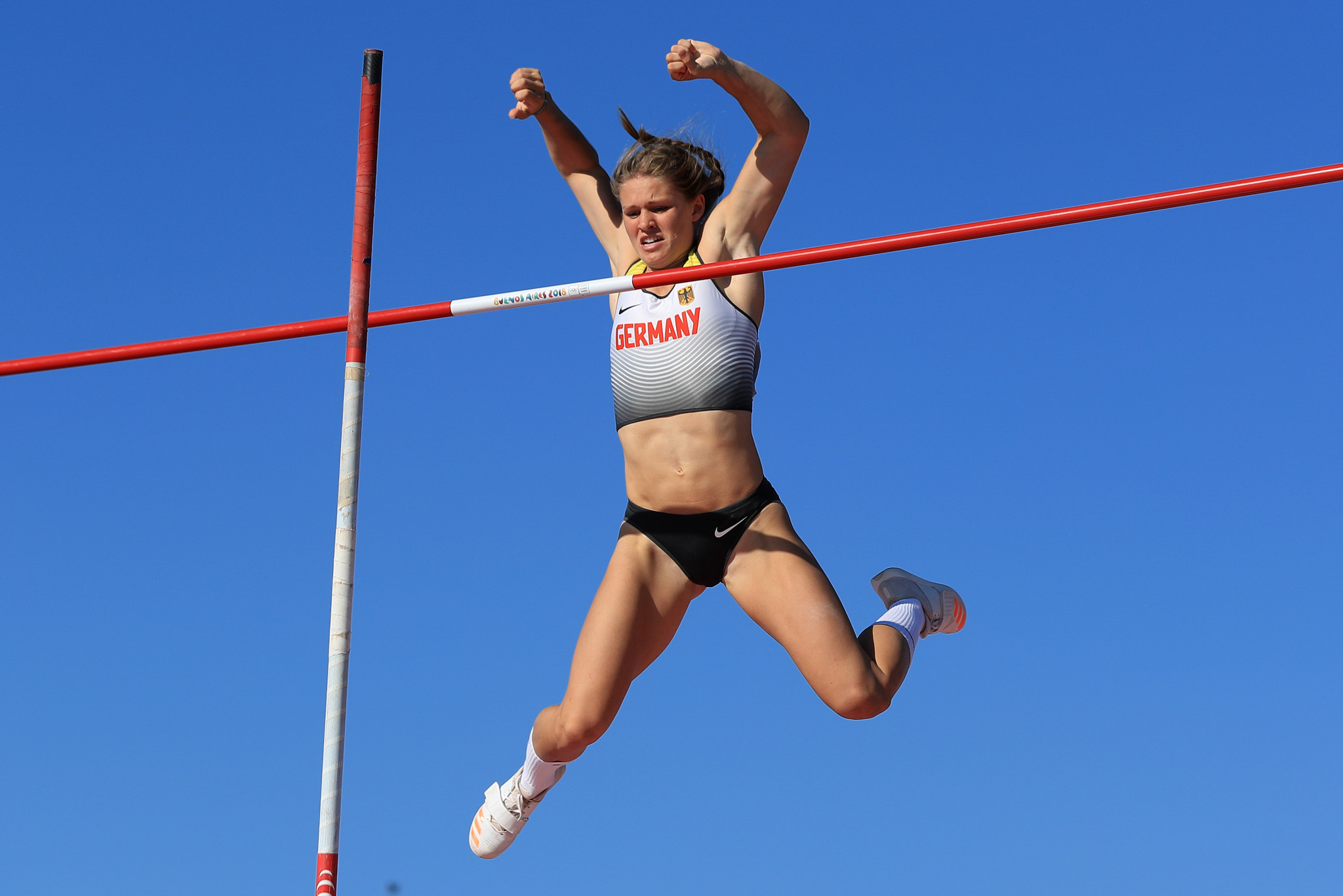 Leni Freyja Wildgrube secured pole vault gold for Germany ©Getty Images