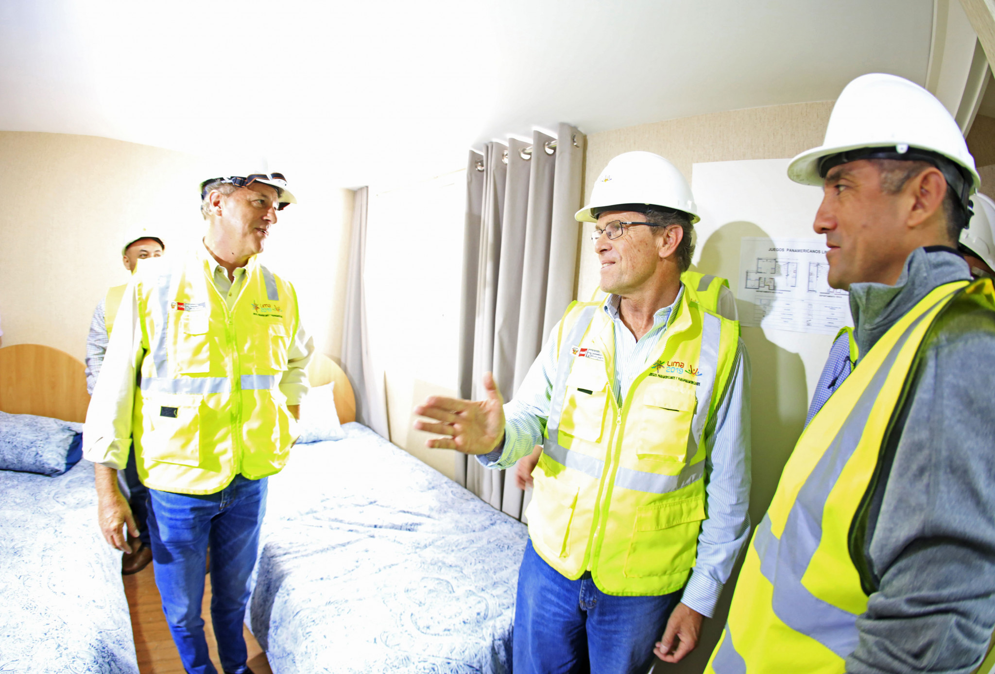 As well as touring the venues, the Mayor-elect of Lima  Jorge Muñoz Wells  also visited the Athletes' Village being built for next year's Pan American and Parapan American Games ©Lima 2019