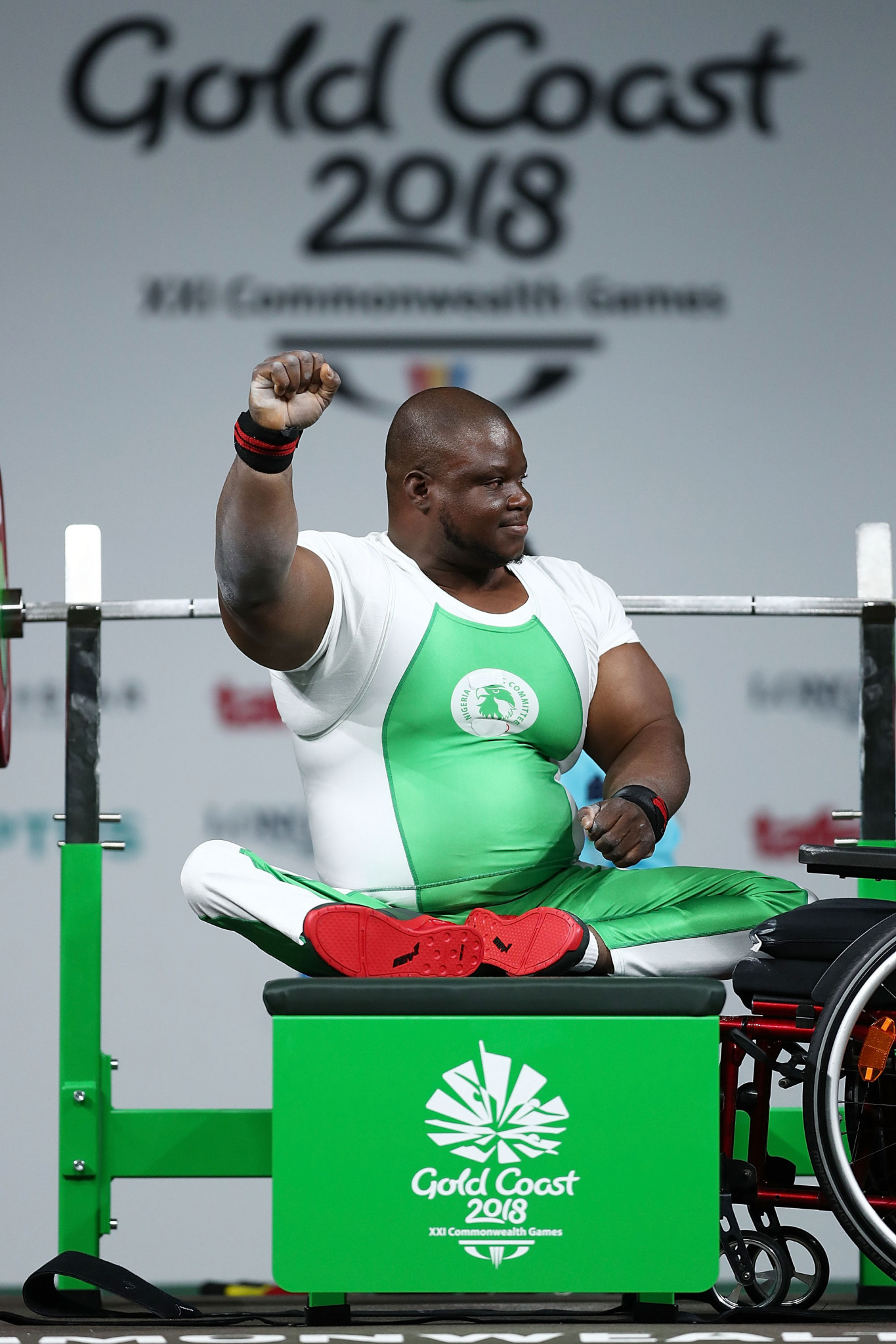 Athletes at the training camp will aspire to  succeed like Commonwealth Games powerlifting gold medalist Abdulazeez Ibrahim of Nigeria ©Getty Images