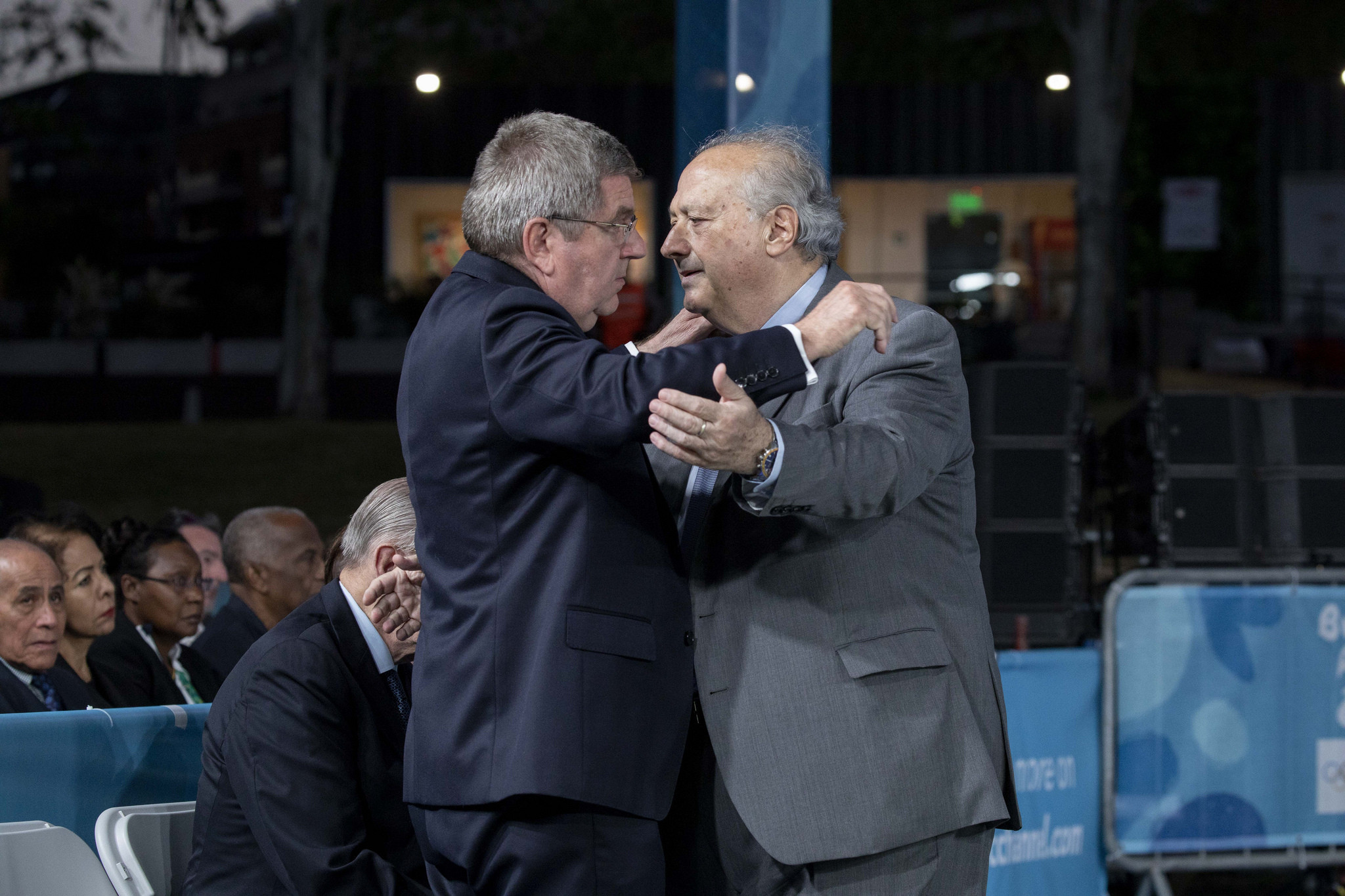 The Presidents of the IOC and FIBA both spoke at a ceremony attended by a host of members and other officials ©IOC
