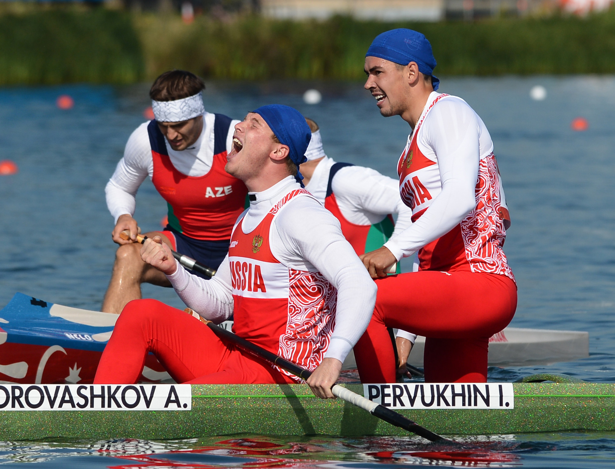Alexei Korovashkov, left, won Olympic bronze in 2012 alongside his partner Ilya Pervukhin ©Getty Images