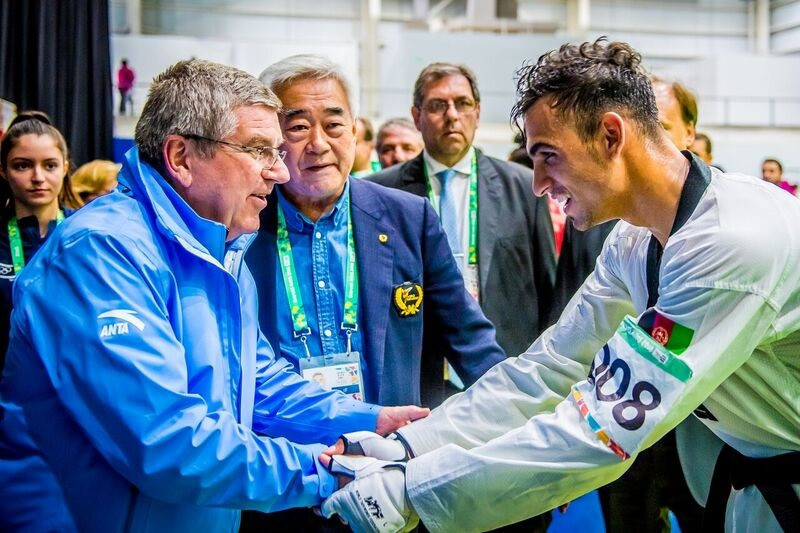 IOC President Thomas Bach met with taekwondo athletes in Buenos Aires ©World Taekwondo