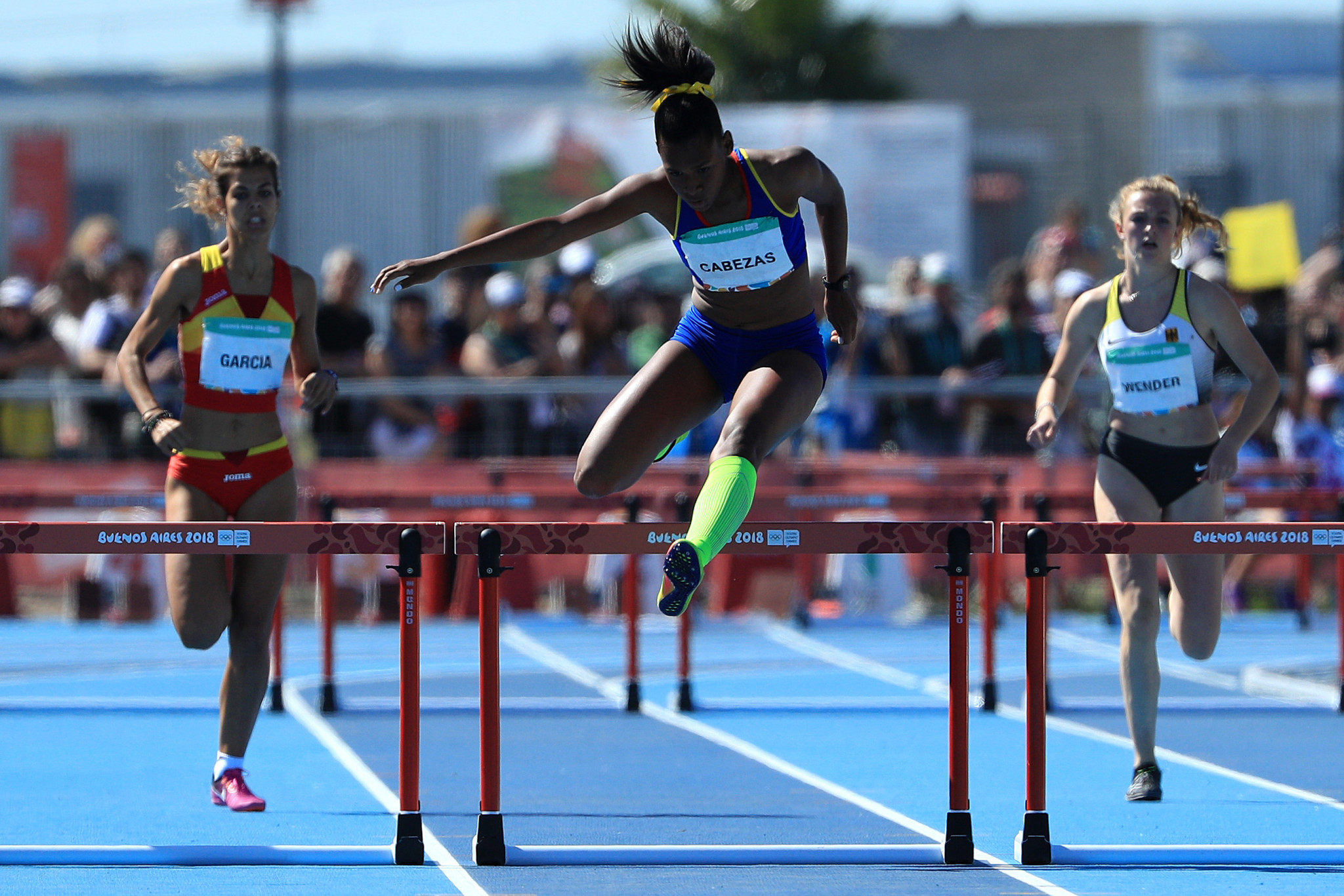 Cabezas Caracas produced a superb performance to win women's 400m hurdles gold for Colombia ©Getty Images