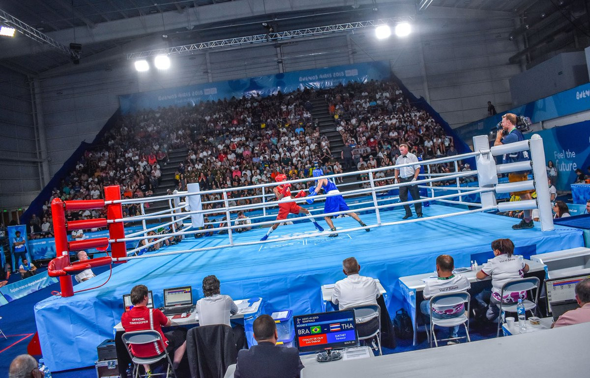 Judges look on during semi-finals of the boxing tournament ©AIBA