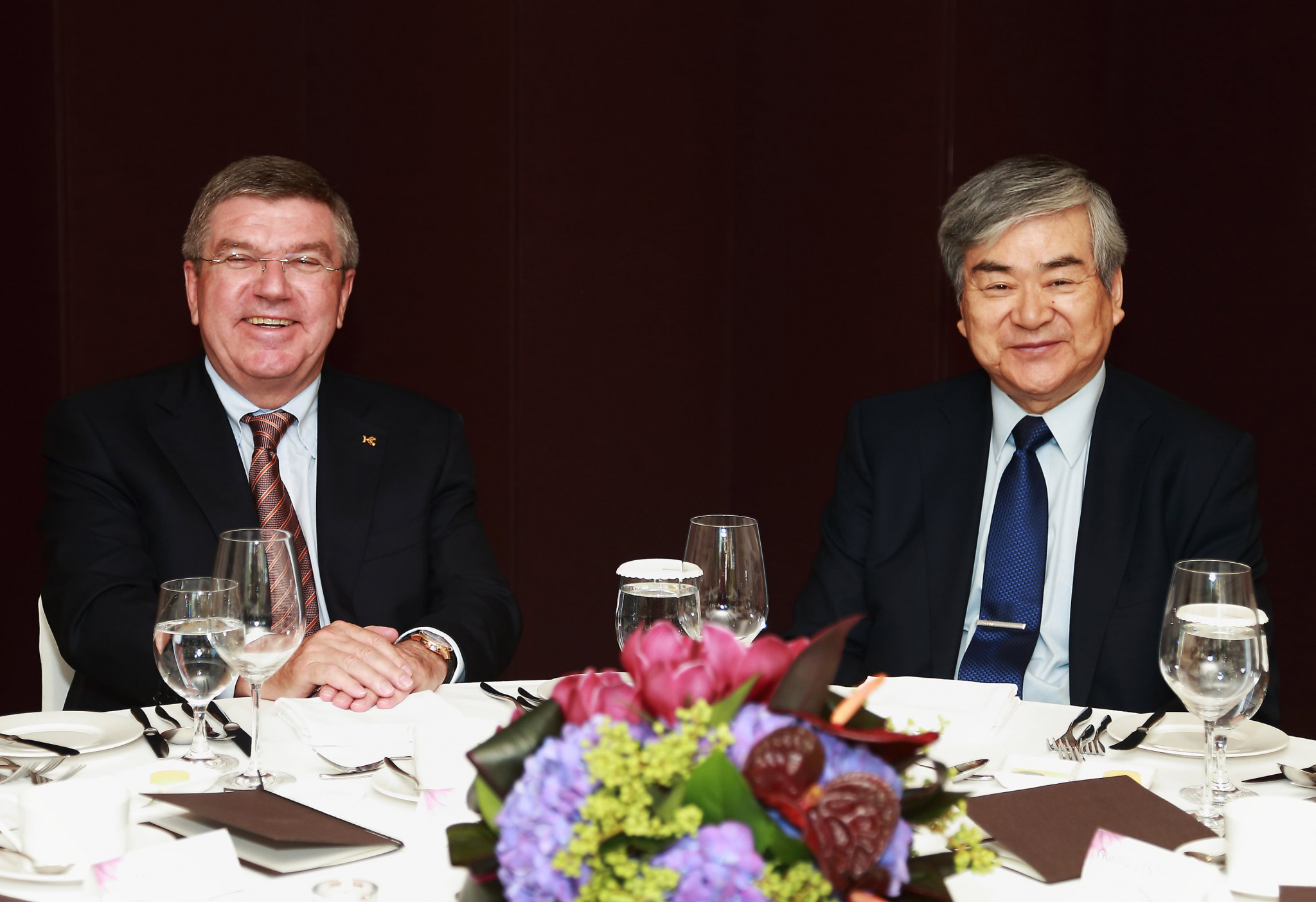 Yang Ho Cho,pictured with IOC President Thomas Bach, was credited with helping getting preparations for Pyeongchang 2018 back on track when he returned in 2014, only to be forced out again two years later ©Pyeongchang 2018 